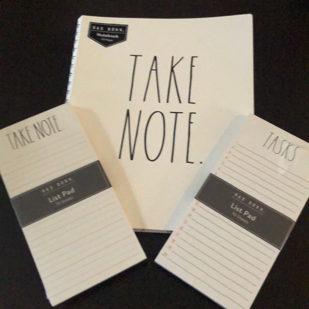 Rae Dunn Notebook and Notepad Bundle